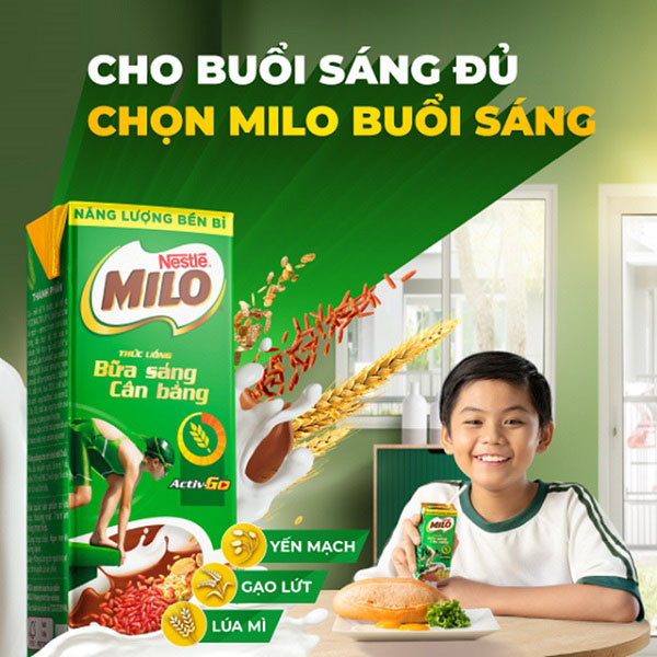 Sữa Milo có đường hộp 180ml