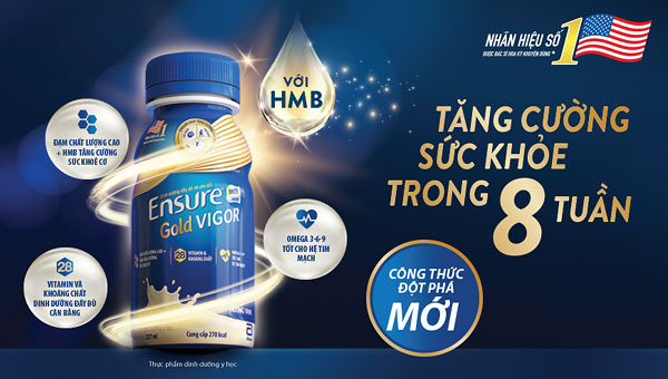 thùng sữa ensure gold vigor HMB chai 237ml