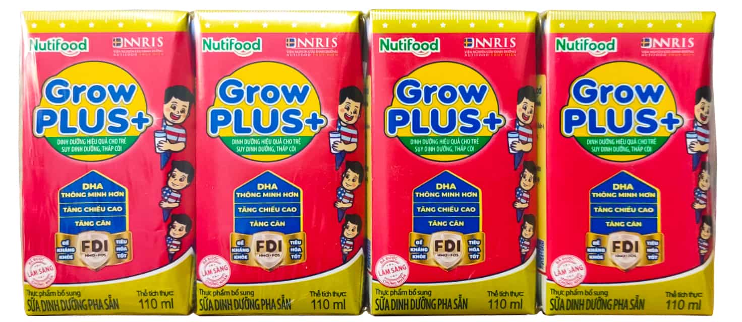 Sữa Nuti Grow Plus + Đỏ hộp 110ml