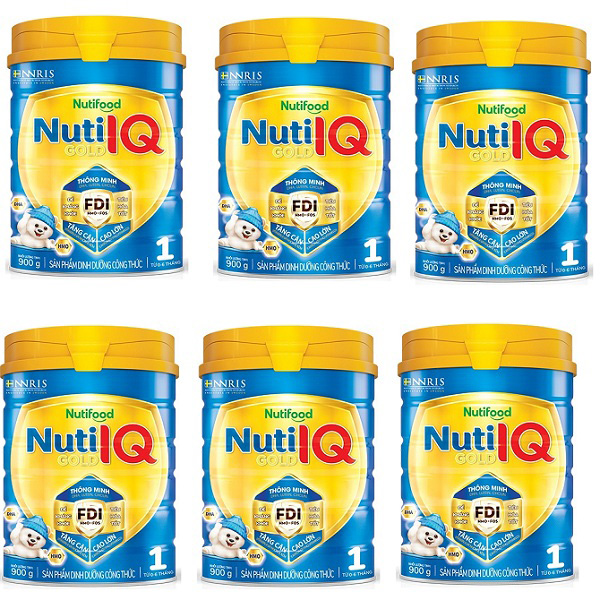 Thùng sữa Nuti IQ Gold số 1 hộp 900g