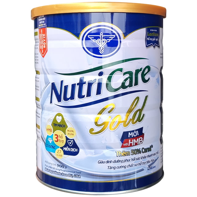 sữa nutri care gold dinh dưỡng cho người lớn lon 900g