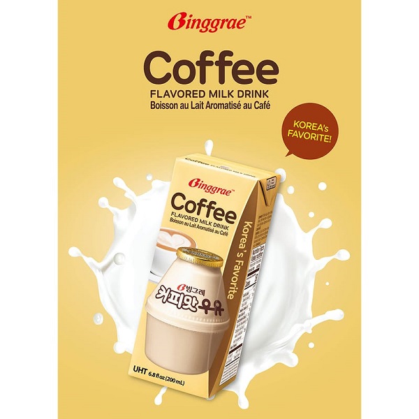 Sữa Binggrae Hàn Quốc vị cà phê hộp 200ml - suachobeyeu.vn