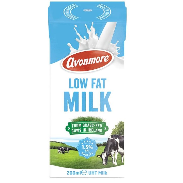 Thùng sữa tươi ít béo Avonmore Ireland hộp 200ml