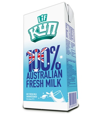 sữa tươi tiệt trùng Lif Úc nguyên chất hộp 1L