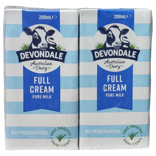 sữa tươi nguyên kem devondale úc hộp 200ml