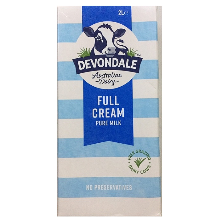 sữa tươi nguyên kem devondale úc hộp 2 Lít