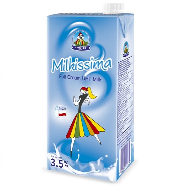 Sữa tươi nguyên kem Milkissima hộp 1L nhập khẩu Ba Lan