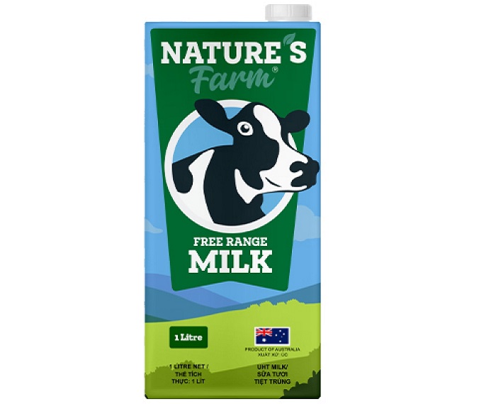 sữa tươi nguyên kem Nature's Farm Úc hộp 1 lít