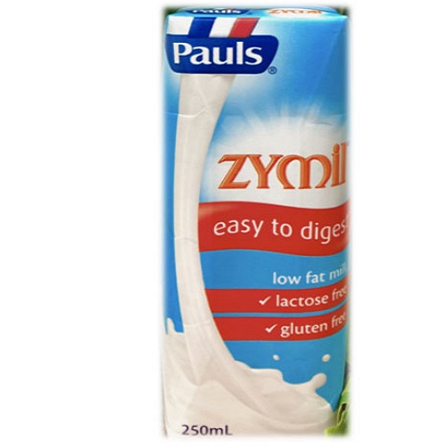 Thùng Sữa tươi Pauls Zymil ít béo không đường Lactose hộp 250ml