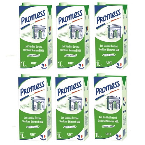 thùng sữa tươi Promess không béo 6 hộp 1 lít nhập khẩu pháp