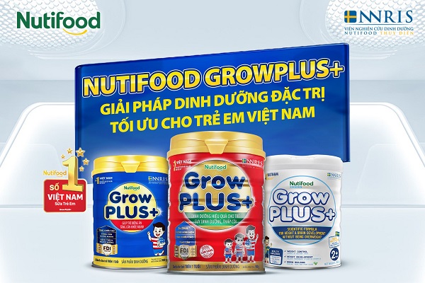 Sữa bột pha sẵn Nuti Grow Plus màu xanh hộp 110ml