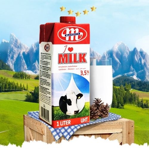 Sữa tươi Mlekovita H-vollmilch Ba Lan