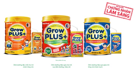 Sữa bột NutiFood Grow Plus + Đỏ lon 1.5 kg cho trẻ trên 1 tuổi