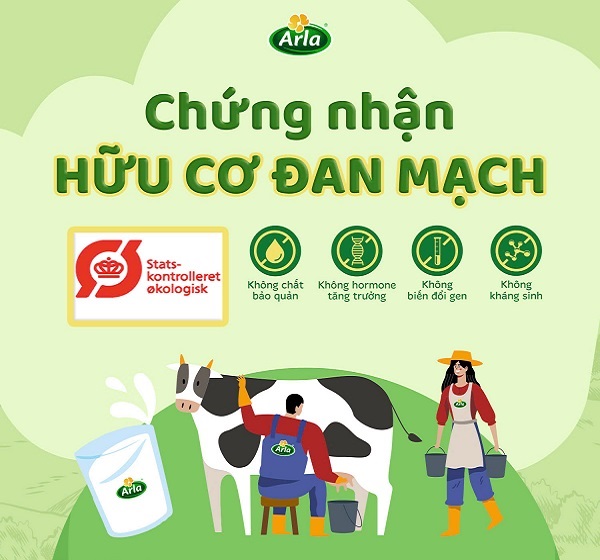 Sữa bột Arla nguyên kem lon 800g nhập khẩu Đan Mạch