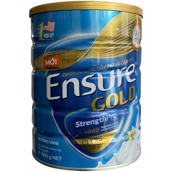 sữa ensure gold 800g it ngọt hương vani