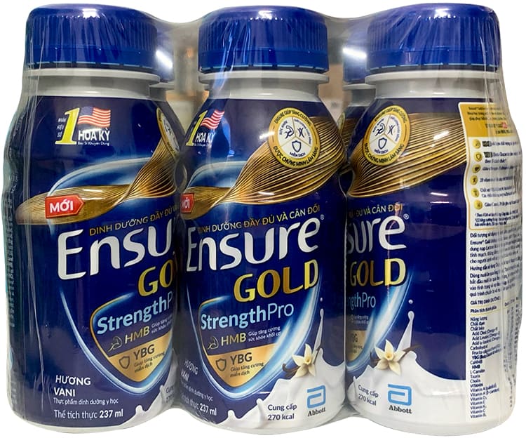 Sữa Ensure Gold hương Vani chai 237ml