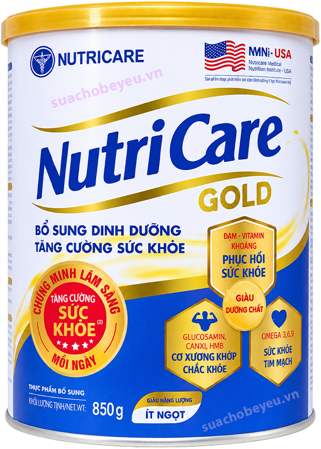 sữa nutri care gold dinh dưỡng cho người lớn lon 850g
