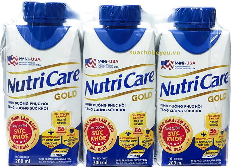 Sữa NutriCare Gold cho người lớn tuổi hộp 200ml