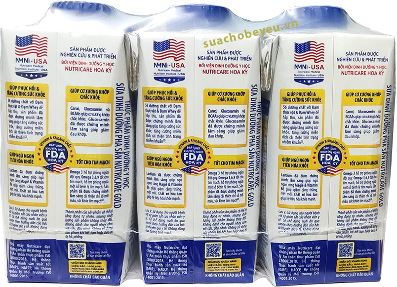 Sữa NutriCare Gold cho người lớn tuổi hộp 200ml