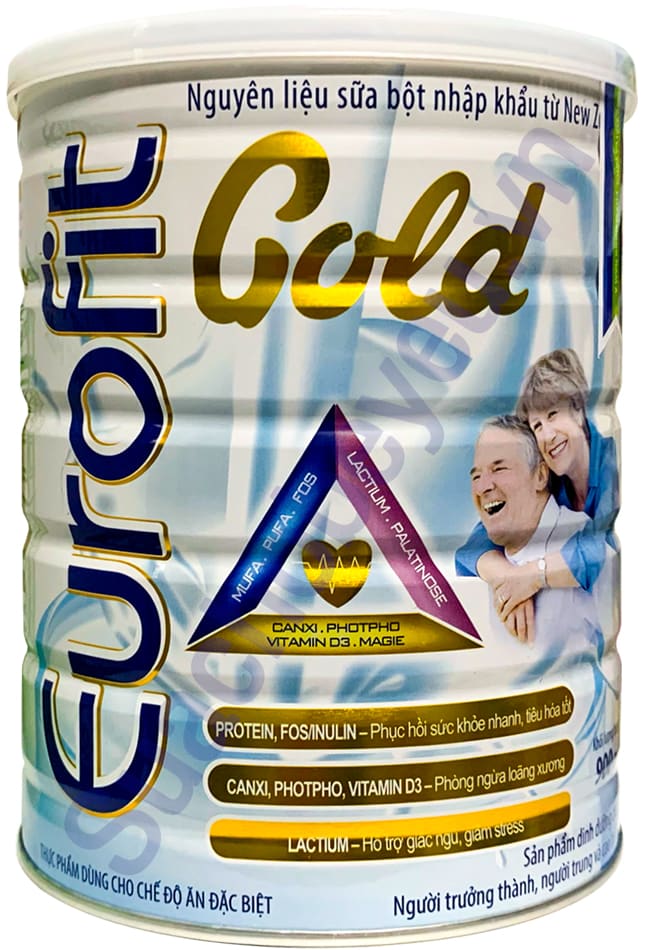 Sữa Eurofit Gold lon 900g dinh dưỡng cho người lớn tuổi