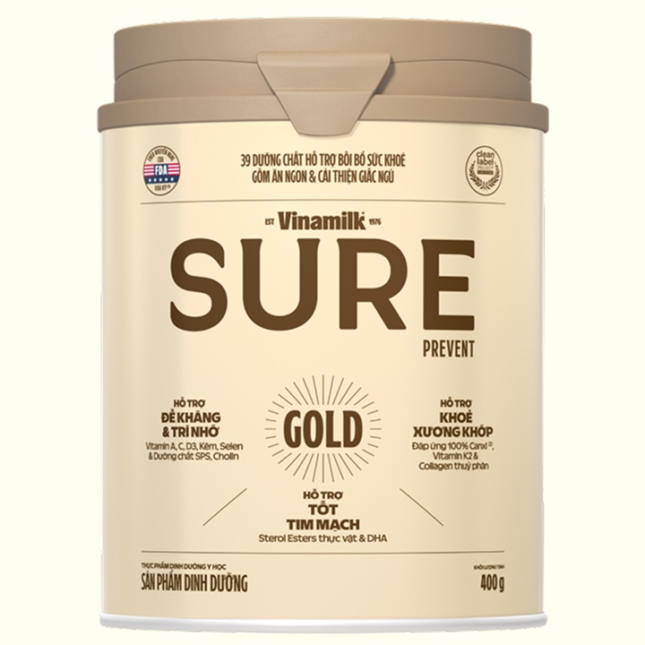 Sữa Vinamilk Sure Prevent Gold lon 400g