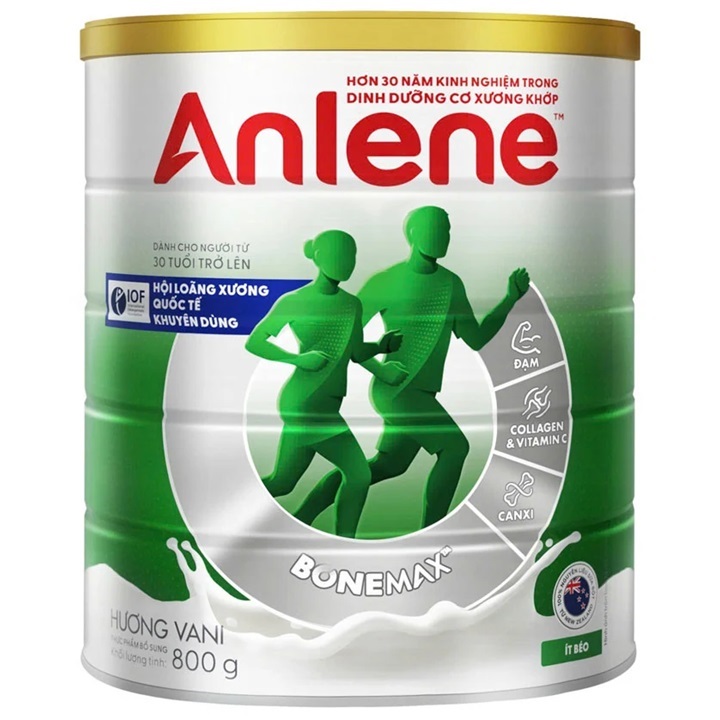 Sữa bột Anlene bonemax lon 800g hương vani dành cho người từ 30 tuổi trở lên