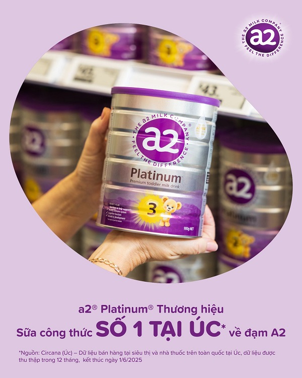 Sữa a2 Platinum số 2 lon 900g cho trẻ từ 6-12 tháng