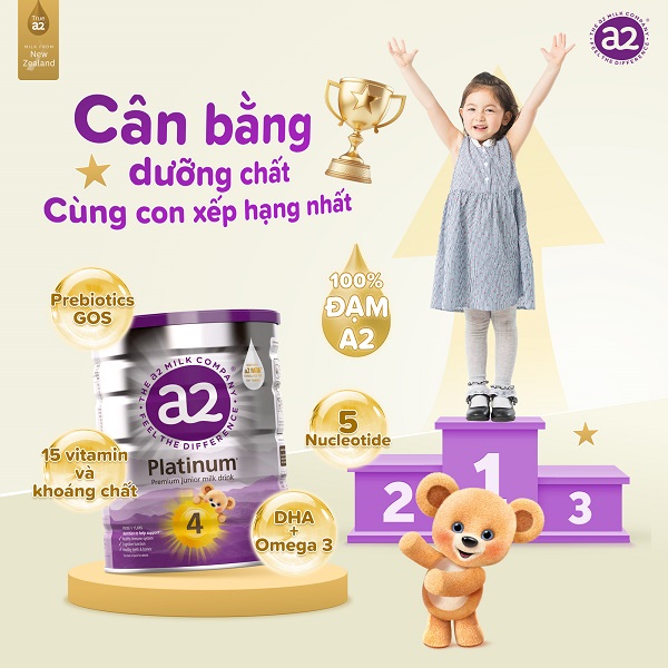 Sữa a2 Platinum số 3 lon 900g cho trẻ từ 1 tuổi