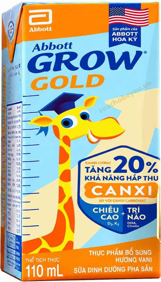 Sữa dinh dưỡng pha sẵn abbott grow gold hộp 110ml