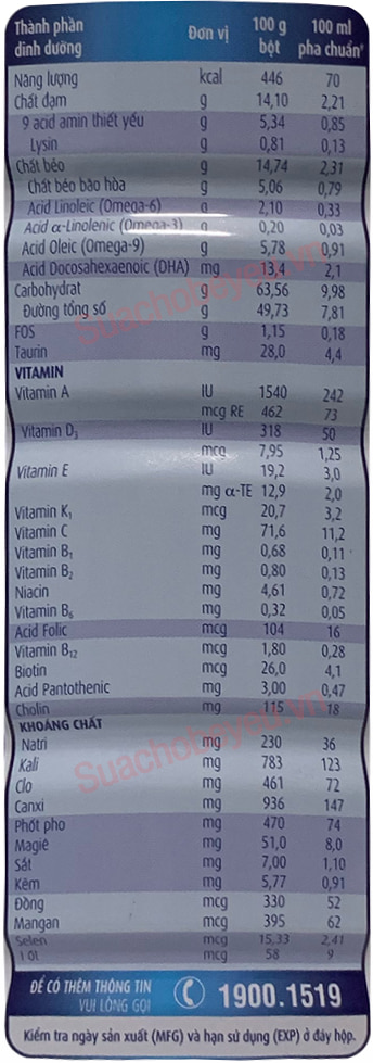 Sữa bột Abbott Grow 1+ lon 850g cho trẻ 1-2 tuổi