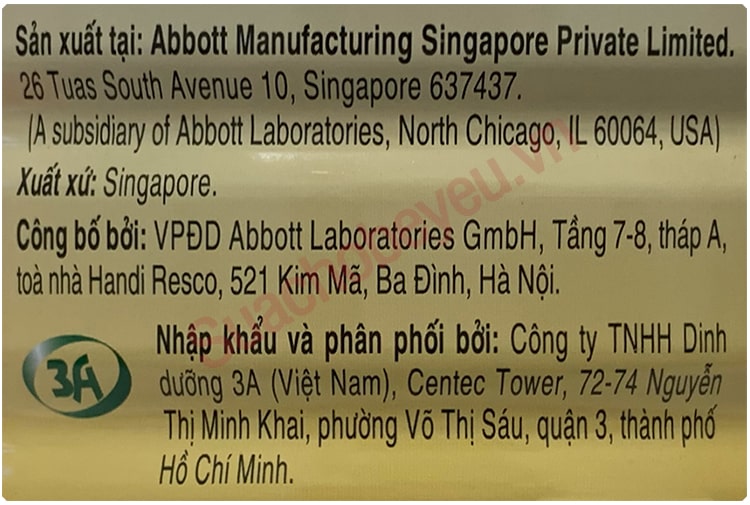 Sữa bột Abbott Grow Gold 3+ lon 1.6kg cho trẻ 3-6 tuổi