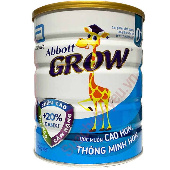 Sữa bột Abbott Grow 0+ lon 850g cho trẻ 0-12 tháng tuổi