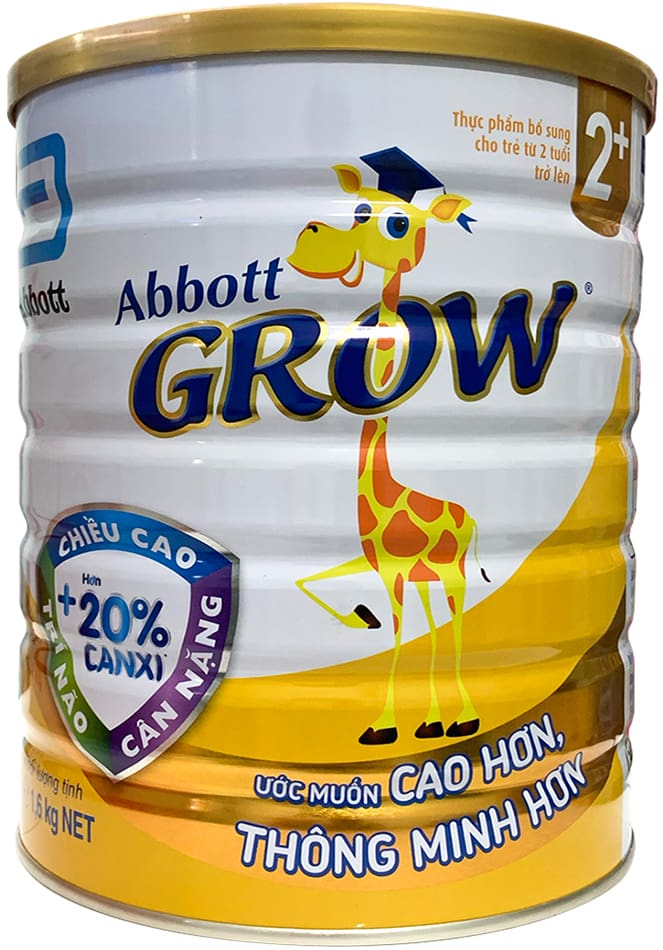 Sữa bột Abbott Grow 2+ lon 1.6kg cho trẻ từ 2 tuổi