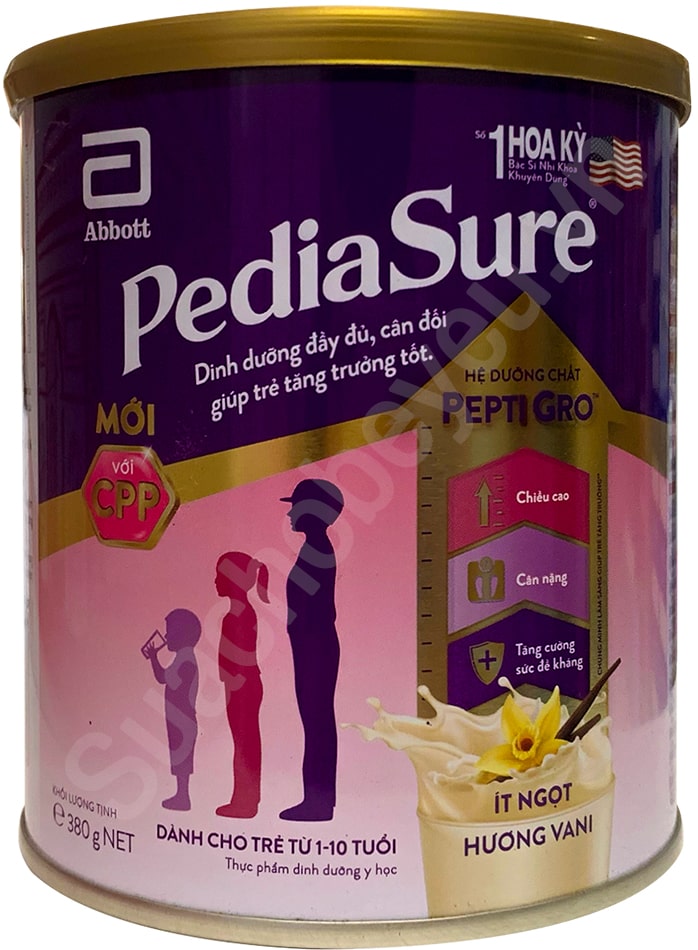 Sữa Pediasure lon nhỏ 380g cho trẻ biếng ăn 1-10 tuổi