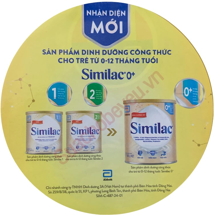 Sữa Similac IQ số 0+ 380g trẻ 0-12 tháng tuổi