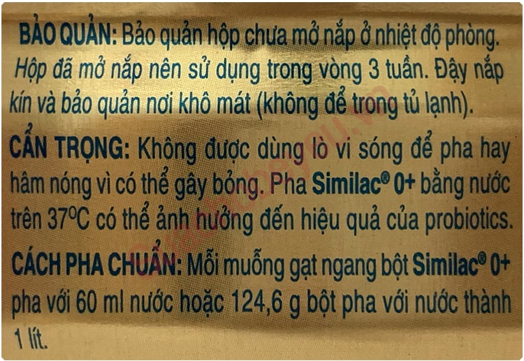 sữa similac iq số 0+ lon 850g cho trẻ từ 0 đến 12 tháng