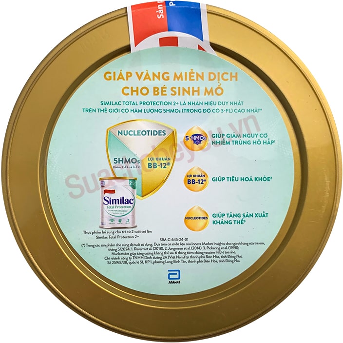 Sữa Similac Total Protection 0+ lon 380g cho trẻ từ 0-12 tháng