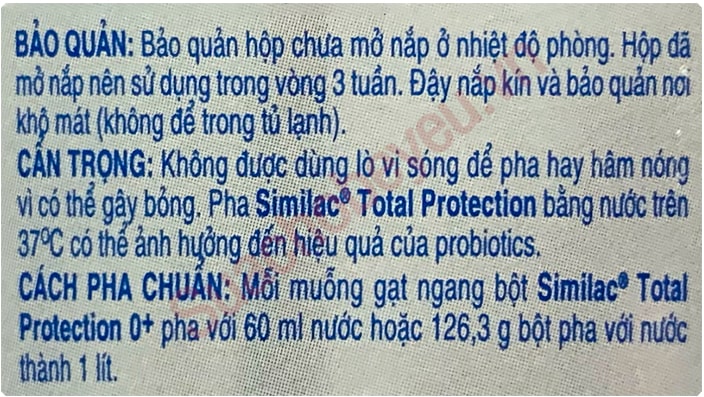 Sữa Similac Total Protection 0+ lon 380g cho trẻ từ 0-12 tháng