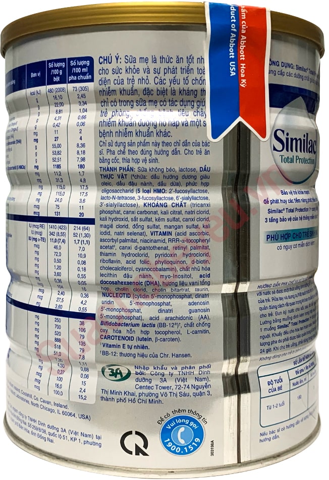 Sữa Similac Total Protection 1+ lon 850g cho trẻ từ 1 tuổi