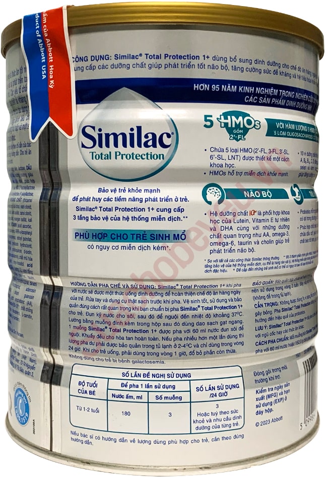 Sữa Similac Total Protection 1+ lon 850g cho trẻ từ 1 tuổi