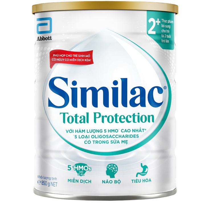 Sữa Similac Total Protection 2+ lon 850g cho trẻ từ 2 tuổi trở lên