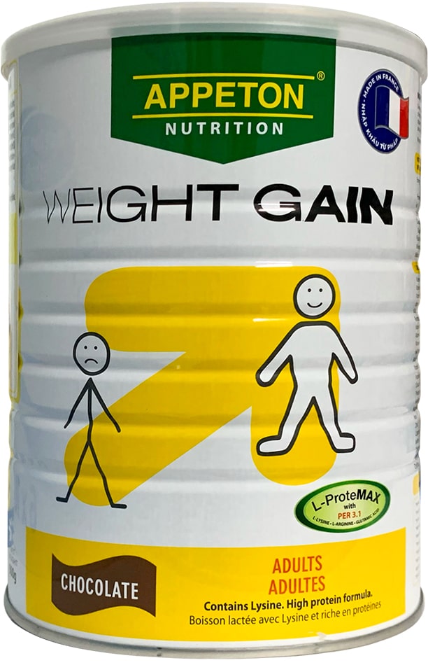 Sữa Appeton Weight Gain hương Socola lon 900g