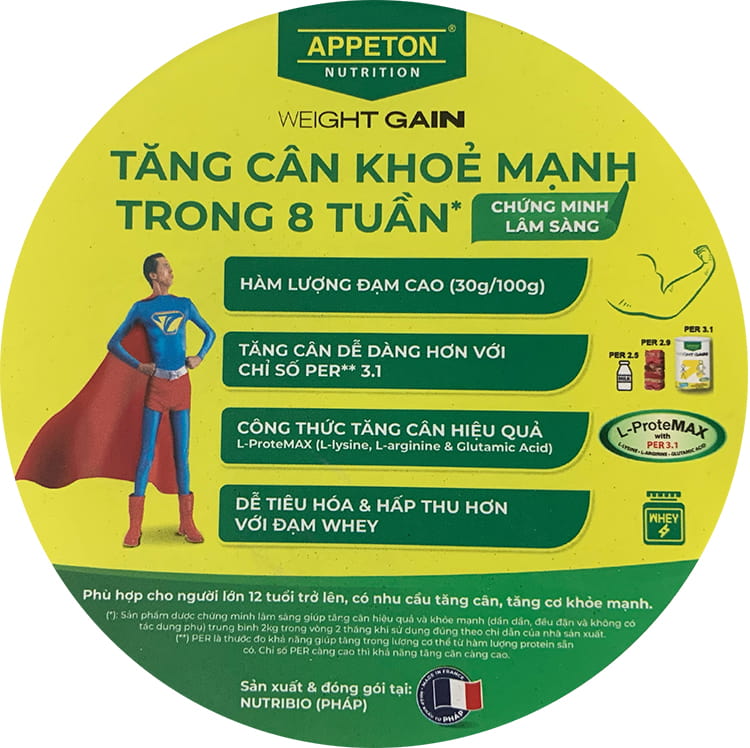 Sữa Appeton Weight Gain hương Vani lon 900g