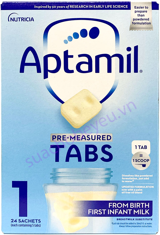 Sữa Aptamil thanh hộp 552g cho trẻ từ 0-6 tháng tuổi