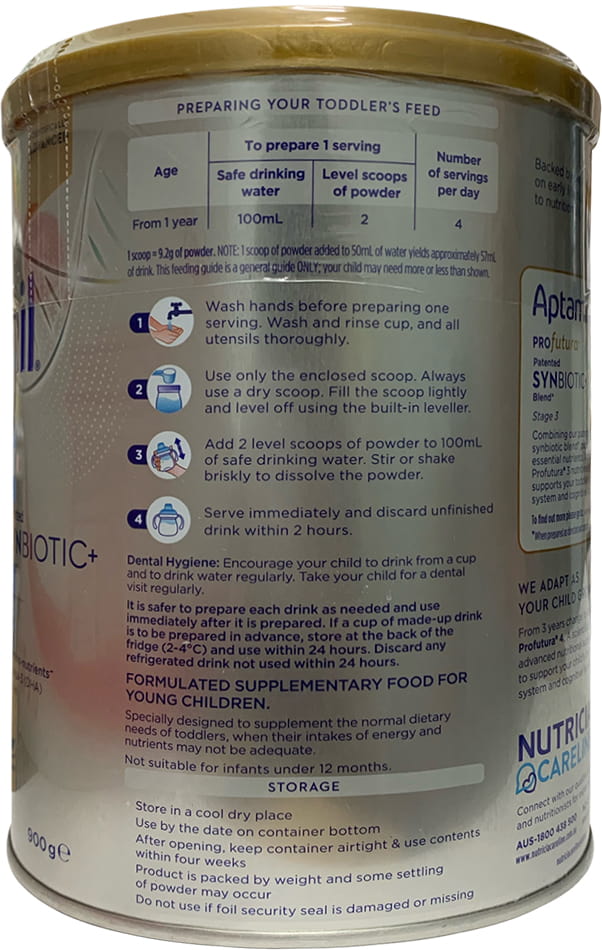 Sữa Aptamil Profutura Úc số 3 lon 900g cho trẻ 1-3 tuổi