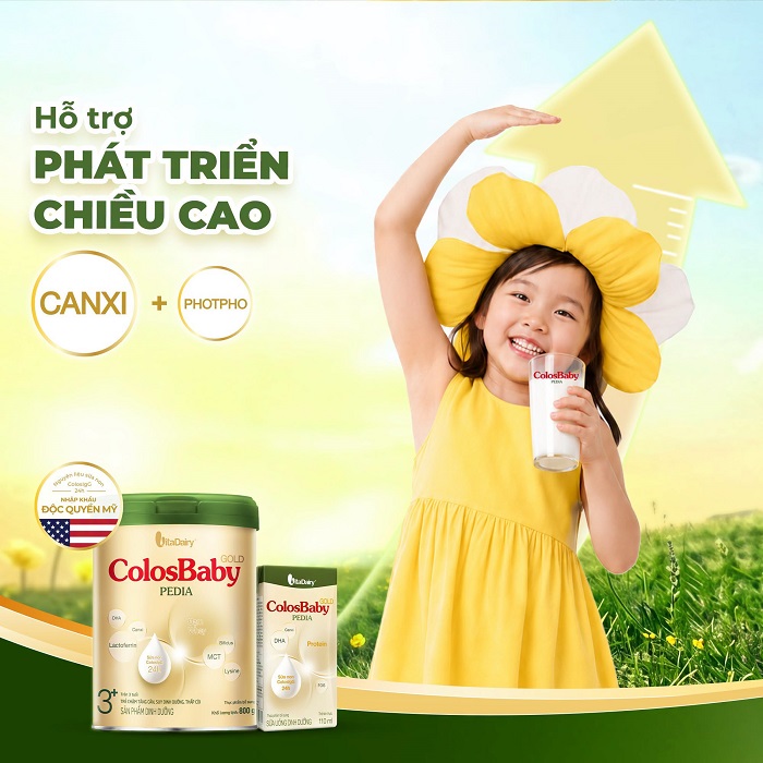 Sữa Colosbaby Gold Pedia lon 800g cho trẻ từ 1-10 tuổi