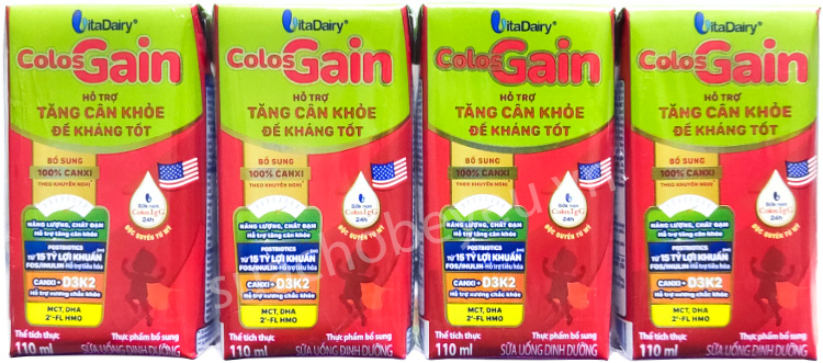 Sữa pha sẵn Colos Gain hộp 110ml tăng cân nhanh cho trẻ từ 1 tuổi