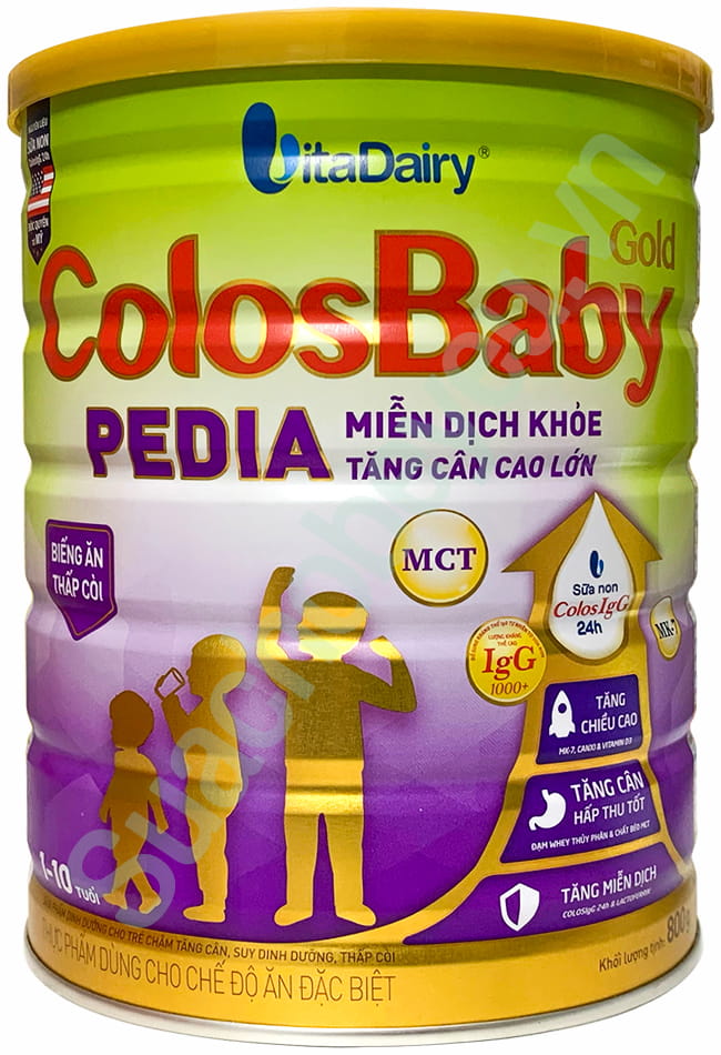 Sữa Colosbaby Gold Pedia lon 800g cho trẻ từ 1-10 tuổi