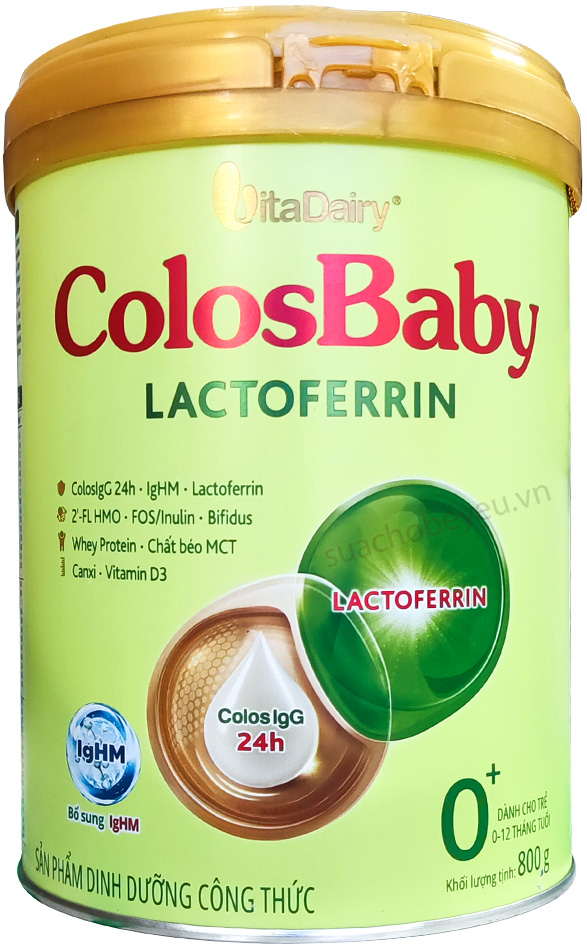 Sữa ColosBaby Lactoferrin 0+ lon 800g cho trẻ 0-12 tháng