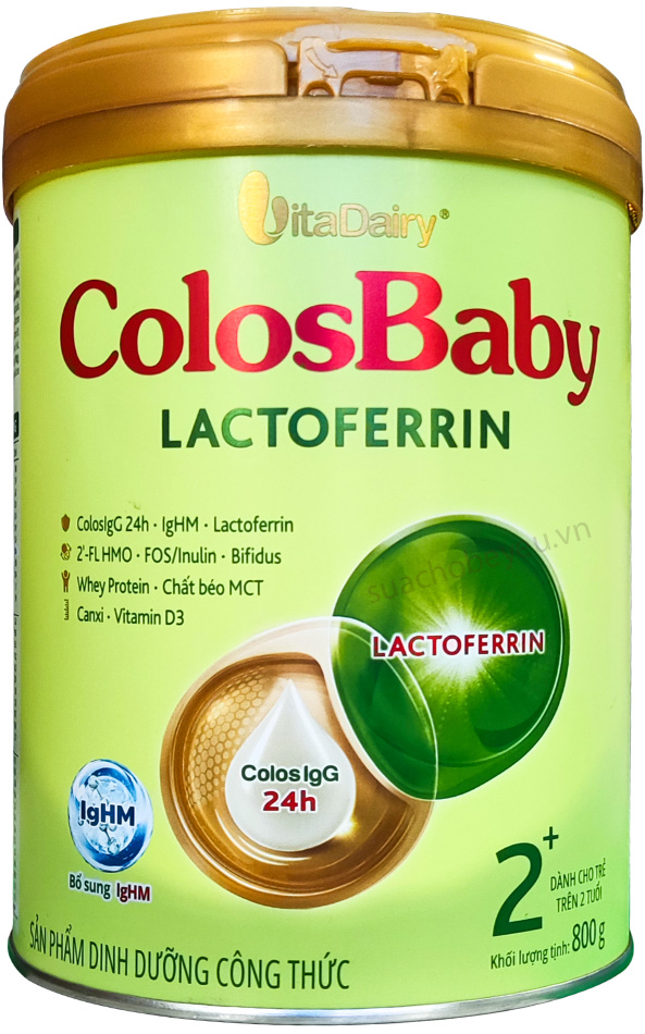 Sữa ColosBaby Lactoferrin 2+ lon 800g cho trẻ trên 2 tuổi